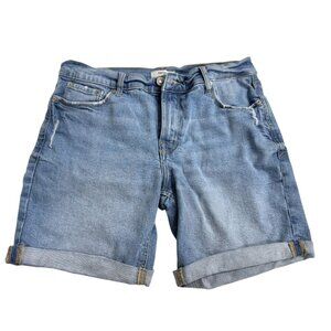 Kensie Women's Mid Rise Jean Cuff Shorts